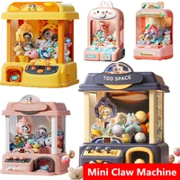 Mini Claw Arcade Crane Machine DIY Children Automatic Coin Operated Game Clip Twisted Egg Dolls Machines Kids Birthday Gift Toys 1