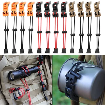 4/8Pcs Molle Attachment Clips Molle Web Elastic Strap Clip Tactical Gear for Outdoor Backpack Axe Chest Clamp Flashlight Clip