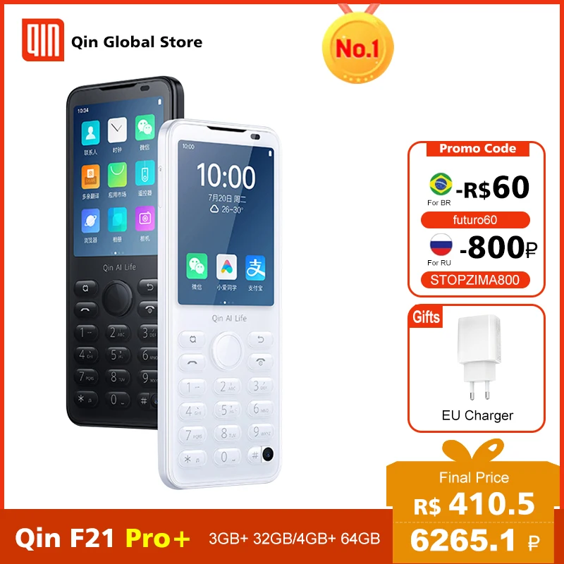 Qin F21 Pro + смартфон с сенсорным экраном 3 Гб 32 ГБ/4 64 ГБ | Мобильные телефоны и