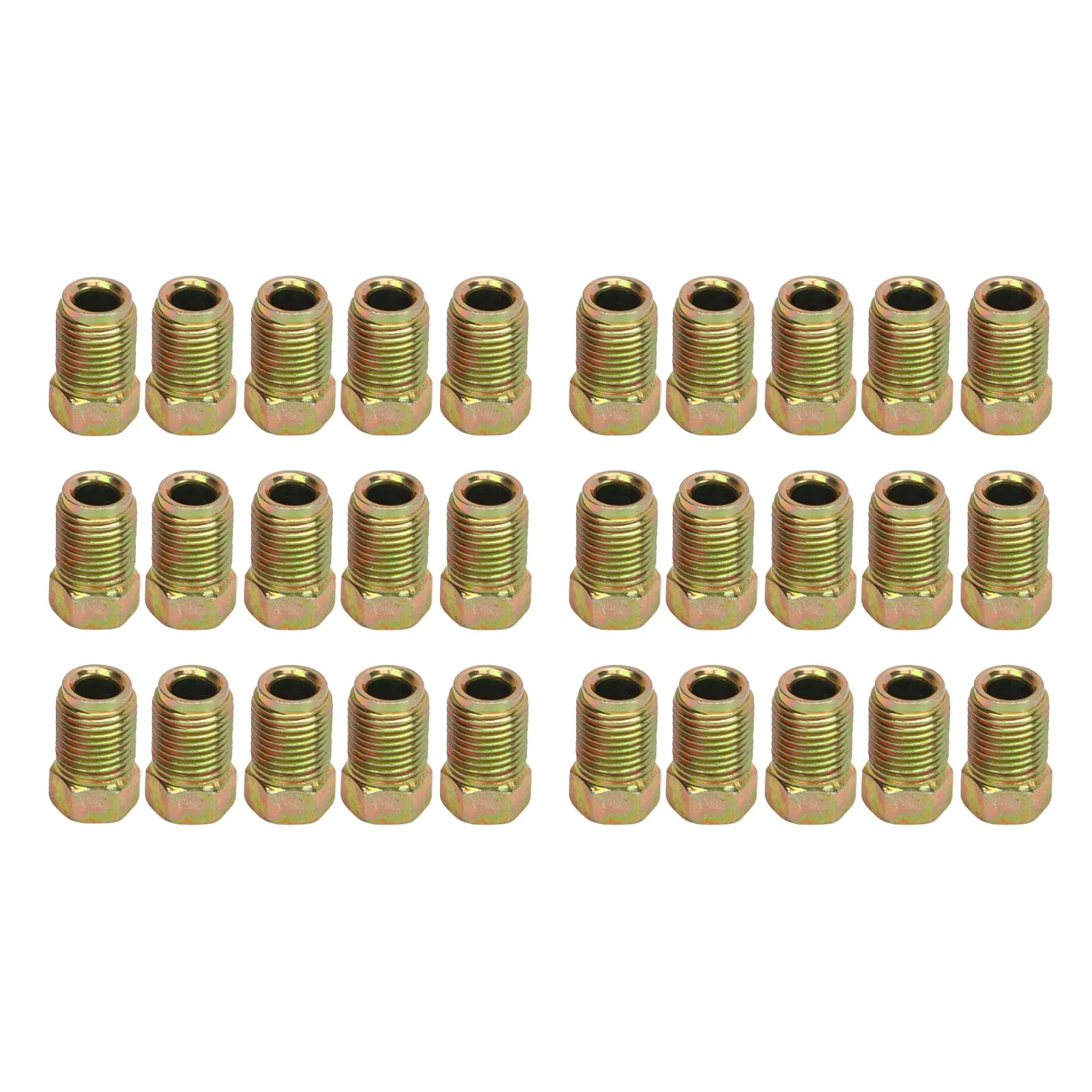 Brake Line Fittings Labor Saving Brake Line Connector Metal Wear Resistant 3/8 Inch 24 Threads for 3/16 in Tube brake oil connector brake adapter racing brake hose lines