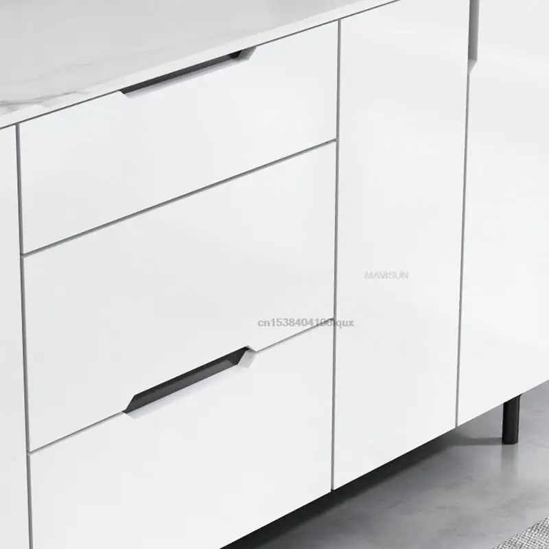 Marble Wine Cabinet Modern Minimalist Tea Cupboard Living Room Wall Cupboard High-end Household Kitchen Furniture