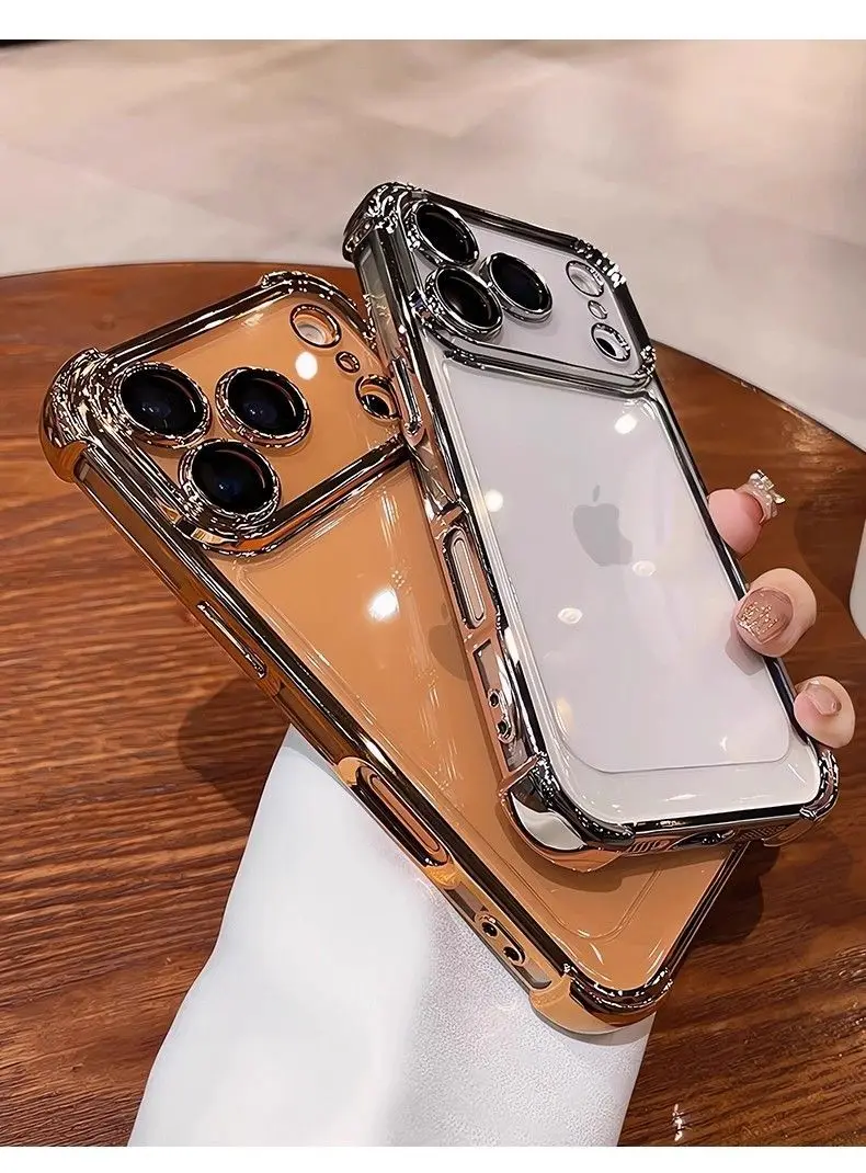 Luxury Electroplated Airbag TPU Phone Case - Soft Back Cover