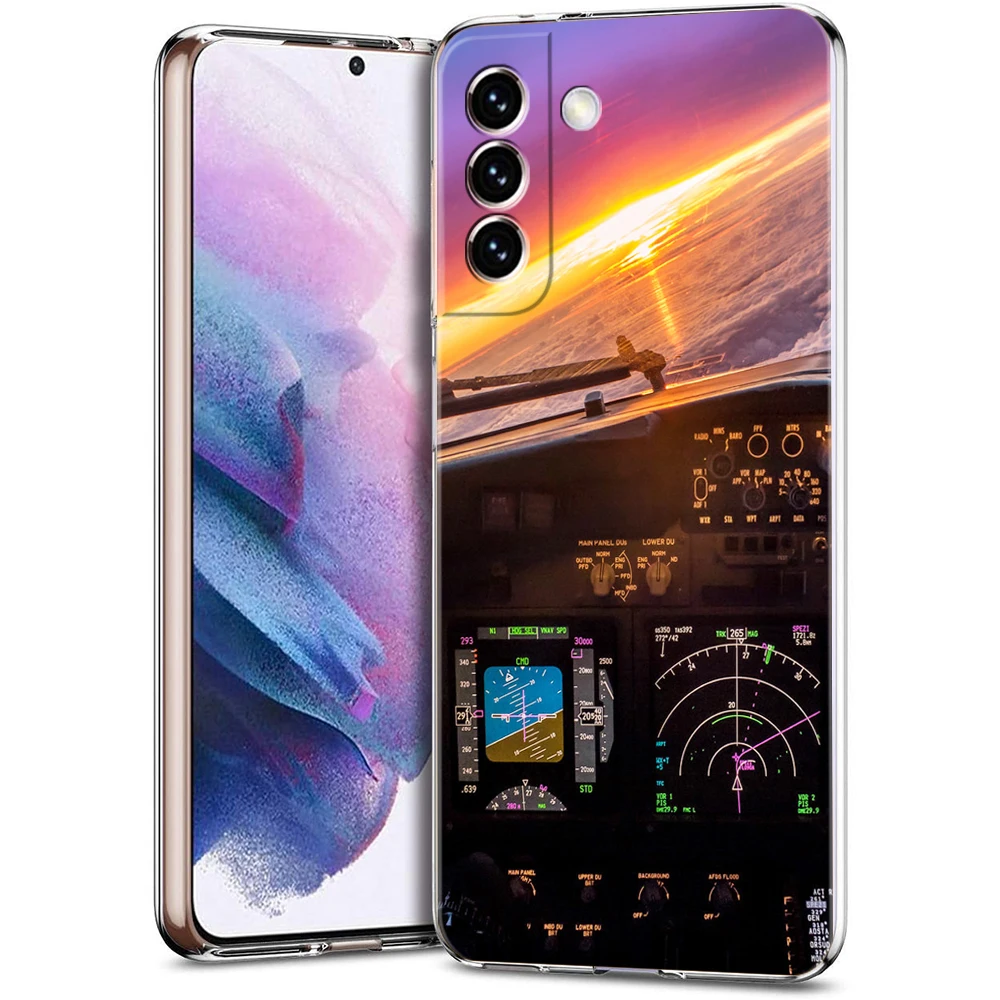 Clear Transparent Airplane Design Phone Case