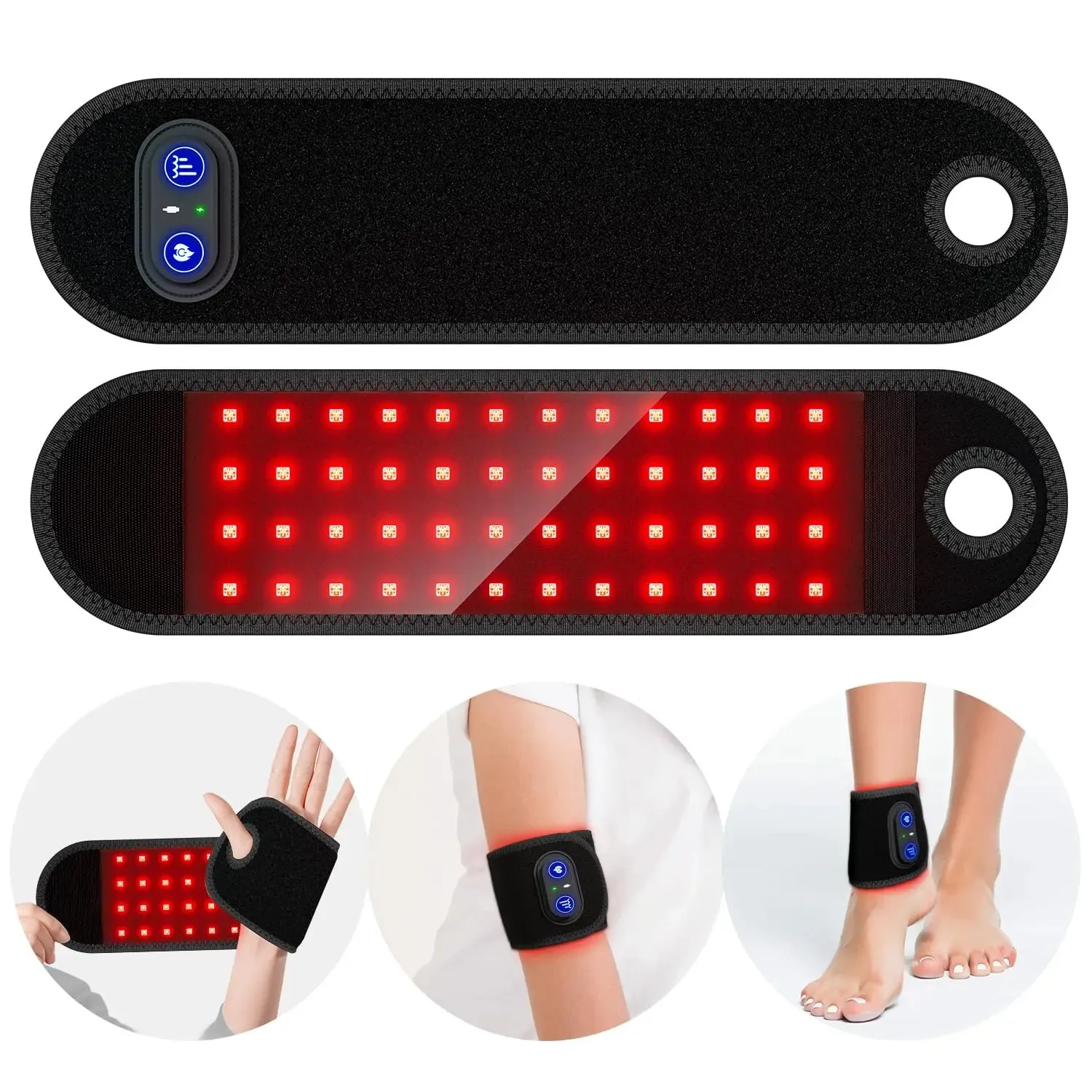 Sports Wrist Wrist Support Brace Hand Massager 660nm 850nm LED Lights Wearable Red Light Therapy Tenosynovitis Brace Red Light wrist red light therapy