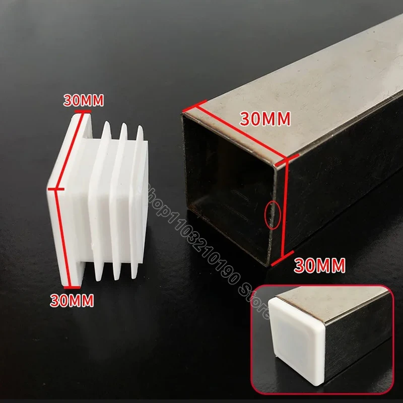 Pipe End Cap Rectangle/Square Plastic Blanking 10x20mm to 200x200mm for Steel table Leg Feet Pad pipe end cap table foot pad table leg tips silicone rubber caps rubber caps silicone rubber plugs floor protector caps