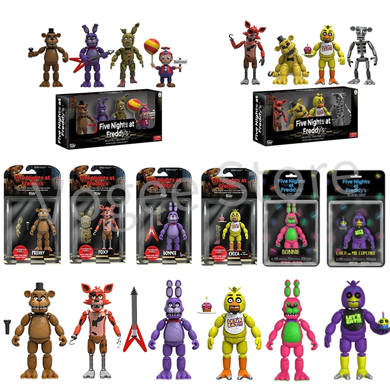 Fnaf Figure Freddy Foxy Bonnie Chica Action Figures Pvc 15Cm Collection Doll Mobile Freddy Frostbe Model Toys Boy Gifts