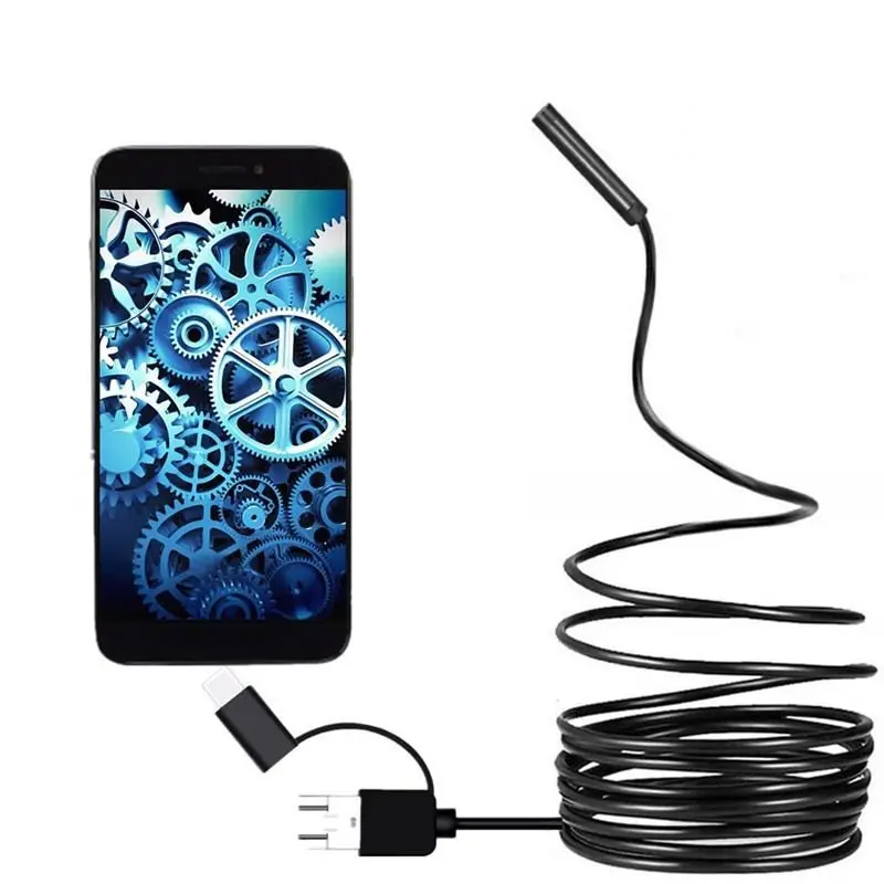 HD 1080P 8mm Lens Endoscope Camera With 8pcs Led Light Snake Cable for Android Phone Mini Camera Tube Inspection Endoscope