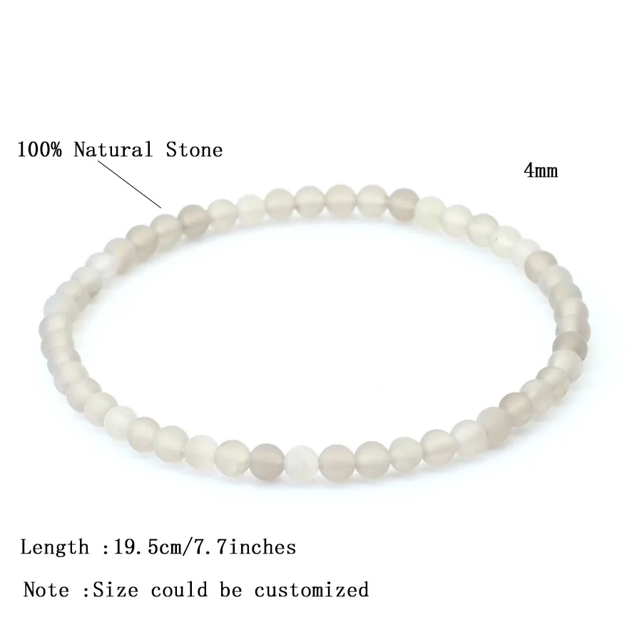 Natural Stone Unisex Bracelet with Rice Beads
