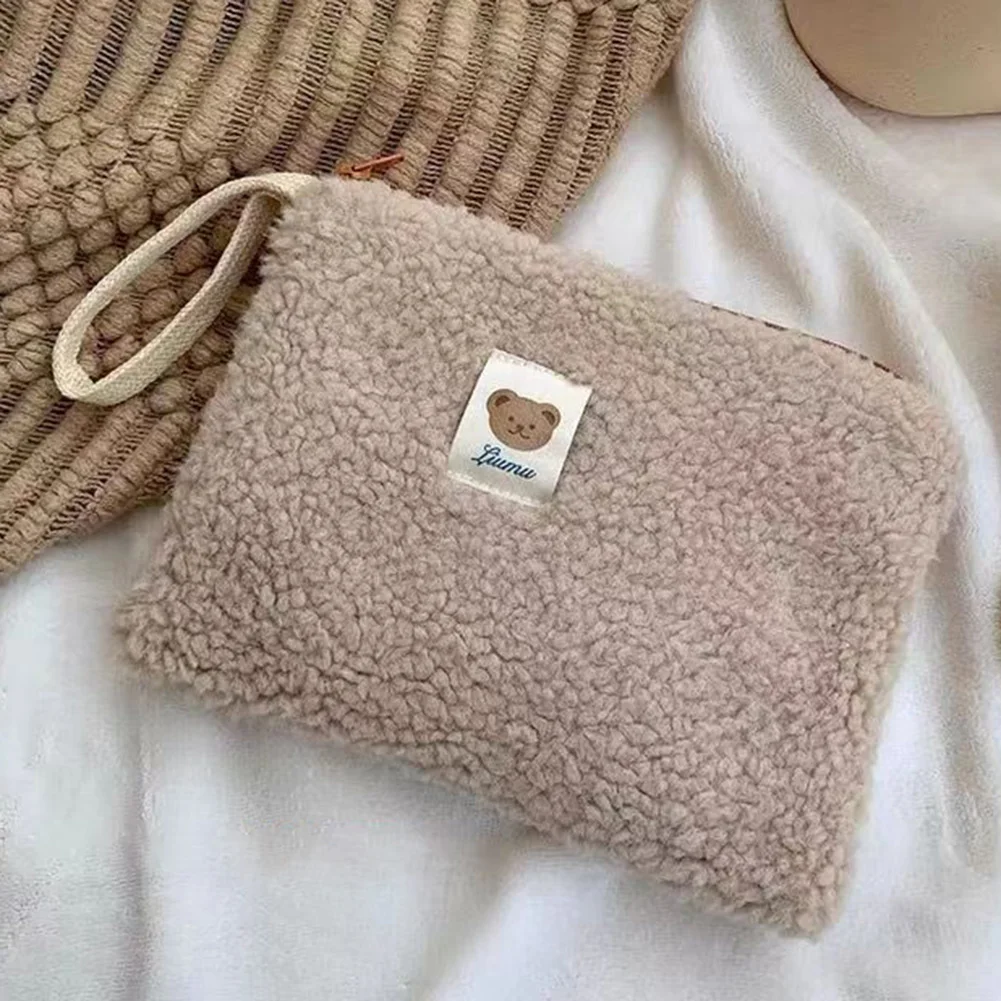 Plush Toiletry Bag Portable Ladies Wash Bag