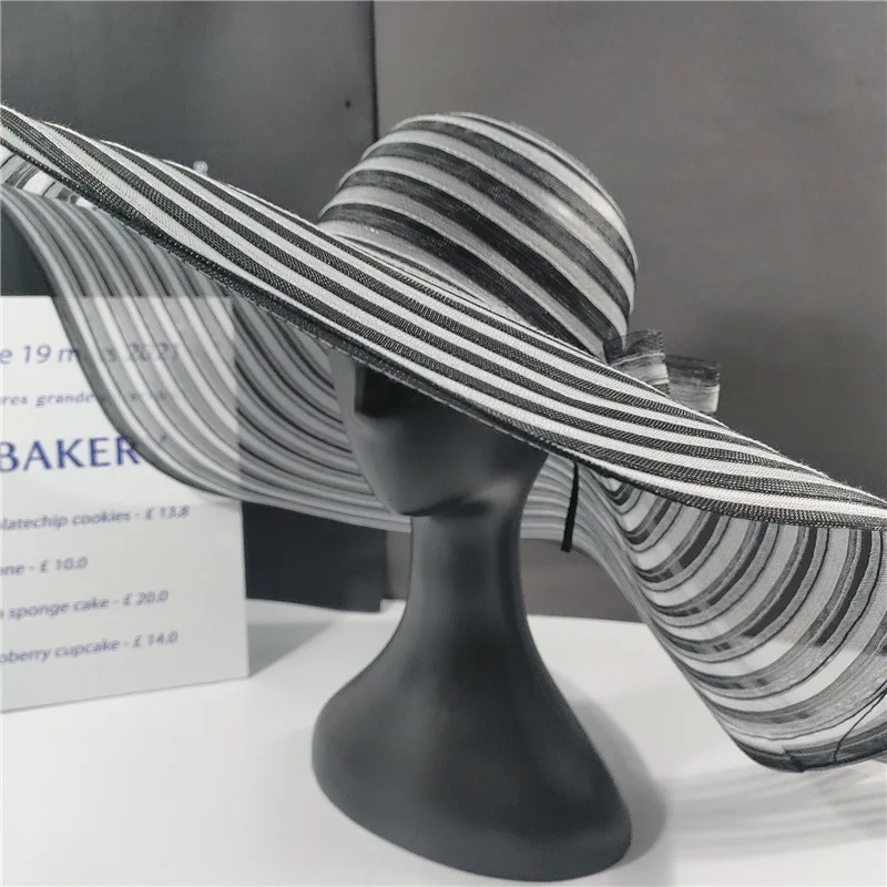 

Fashion Sun Hat For Women Wide Brim Breathable Lace Straw Hat Beach Travel Foldable Summer Hat Anti-UV Beach Hat Female Chapeau