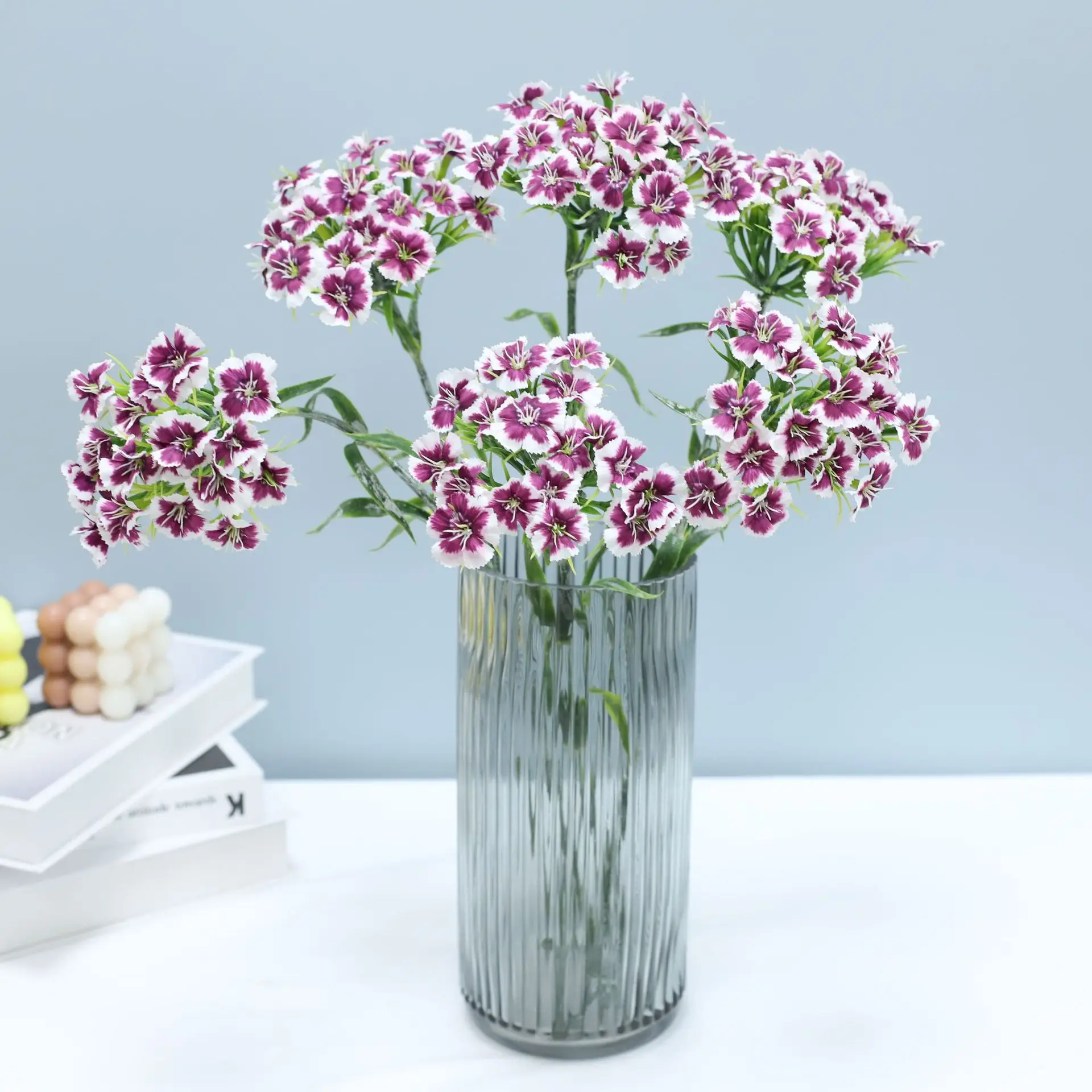 Artificial Carnation Flowers with Stem Faux Flowers Wedding Decoration Household Simulation Artificial Flowers