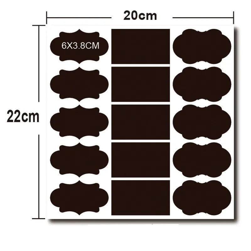 6x3.8cm 15 stickers