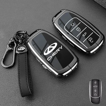Car Zinc Alloy TPU Key Case Cover Holder For Chery Jaecoo Tigo 7 8 Pro Max Omoda C5 Tigo7 8 PlusJ6 J7plus J8 Interior Shell