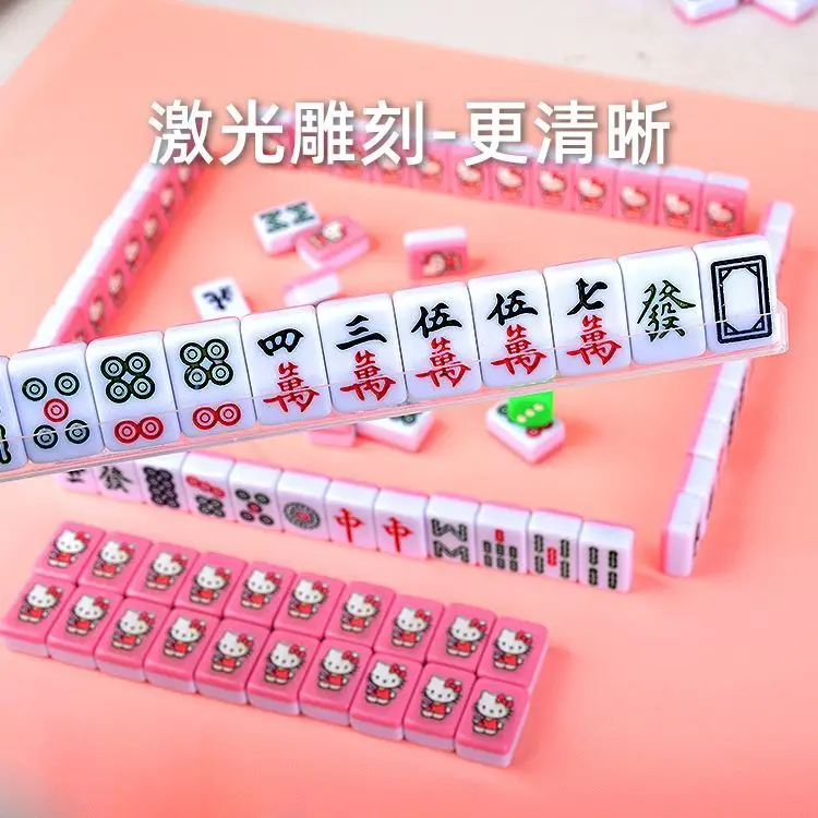 Sanrio-麻雀ボードゲームセット,カワイイ,アニメ,ハローキティ