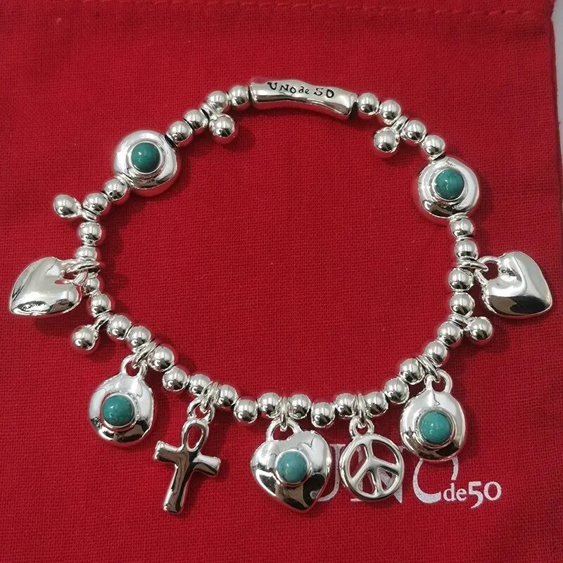 

2024 el nuevo uno español es popular con pulseras geoméas joyas femeninas regalos romanticos
