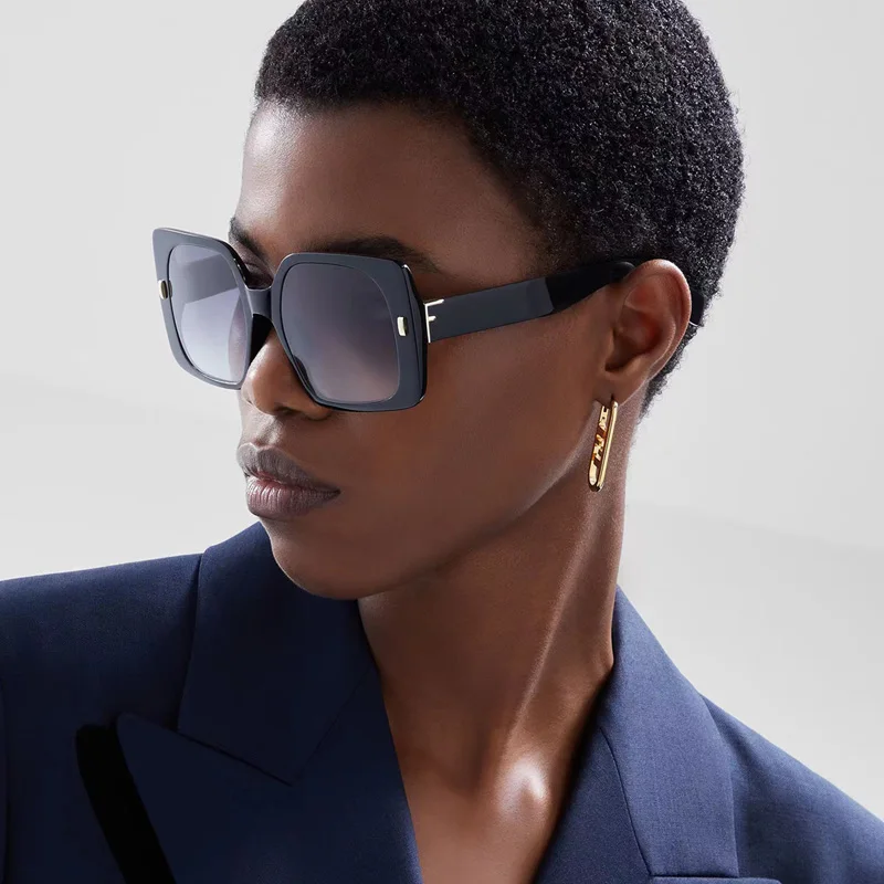 Funky Square Sunglasses Women Men Luxury Brand Glasses Vintage