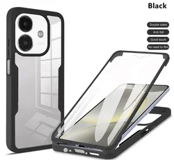 Luxury 360 - Degree Full Coverage Protective Shield Case - OPPO A79 5G (Black)