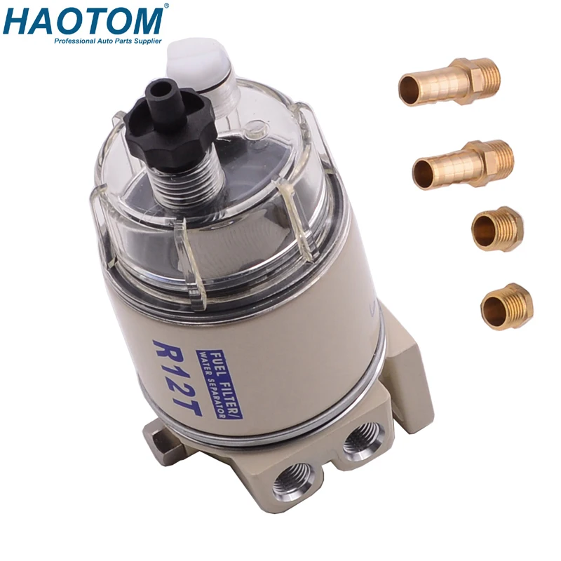 

Новый топливный/Водяной сепаратор R12T, фильтр двигателя для Racor 140R 120At S3240 Npt Zg1/4-19, автомобильные запчасти, полный комбинированный фильтр