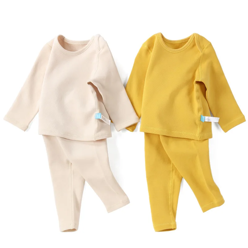 NEW Baby Clothing Kids Baby 2 PCS Set Cotton Thermal Underwear Suit Boys Girls Neonate Pajama Sleepwear Spring Autumn Clothes