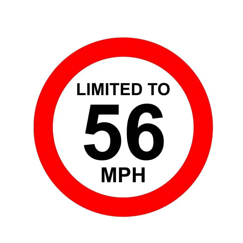 

Personality Fashion Speed Limit 56Km/ Per Hour Car Stickers Pvc High Quality Waterproof Can Be Customized Color Decal Decorate
