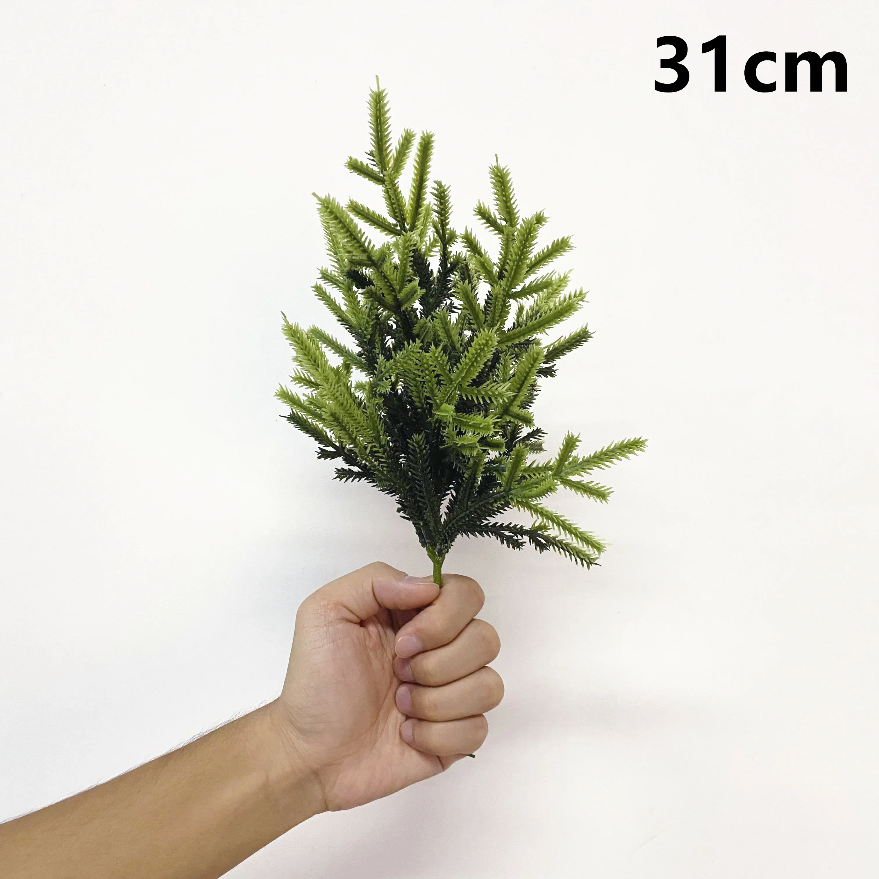 50 Ramas Cedro Sintético Navidad, Ramitas Artificiales, Hojas Pino Sintético, Agujas Pino Falso, Ramas Decoración Navidad, Tallos Corona, árbol Cedro