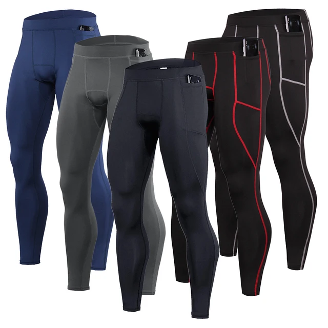 Pantalones de compresión para correr informales, mallas deportivas para  Hombre, ropa deportiva para Fitness, pantalones largos, pantalones de