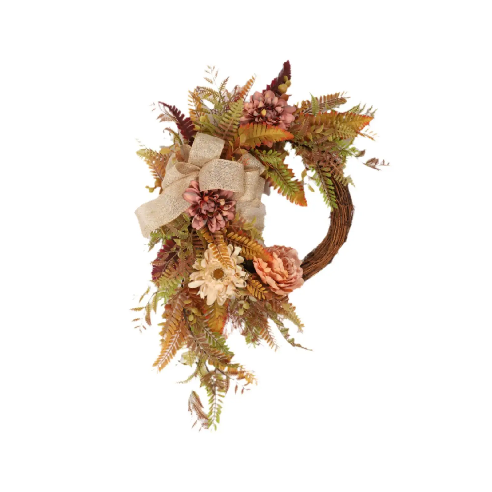 Fall Wreath with Lights Realistic Harvest Wreath Thanksgiving Wreath for Indoor Outdoor Festival Wall Farmhouse Home Decoration