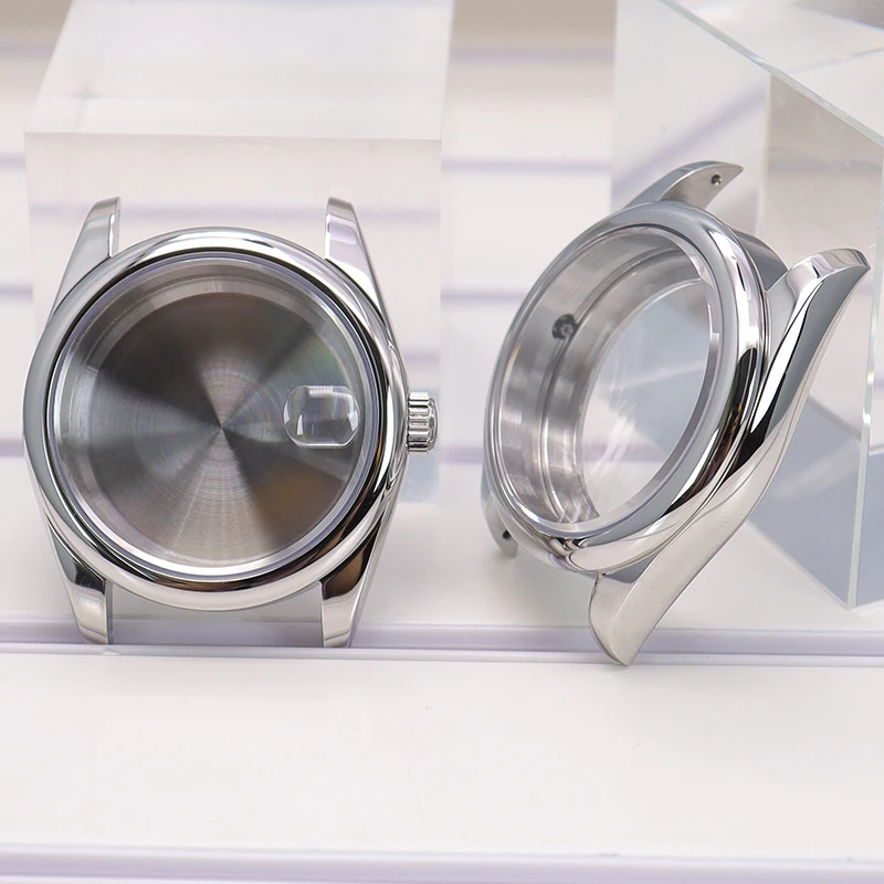 Luxury 316L Stainless Steel Watch Case with Oyster Perpetual Design, 28.5mm Dial Size