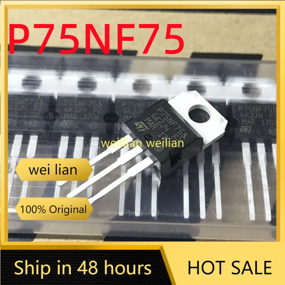 Transistor-de-Mosfet-Brand-New-Importado-P75NF75-STP75NF75-75N75-TO-220 ...
