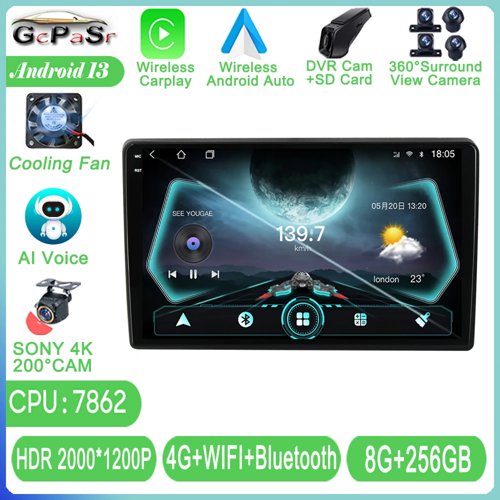 

Автомобильный Android для Hyundai i40 2011-2016, автомобильное радио, Беспроводной мультимедийный плеер для Carplay, 5G TB QLED IPS экран, высокопроизводительный процессор