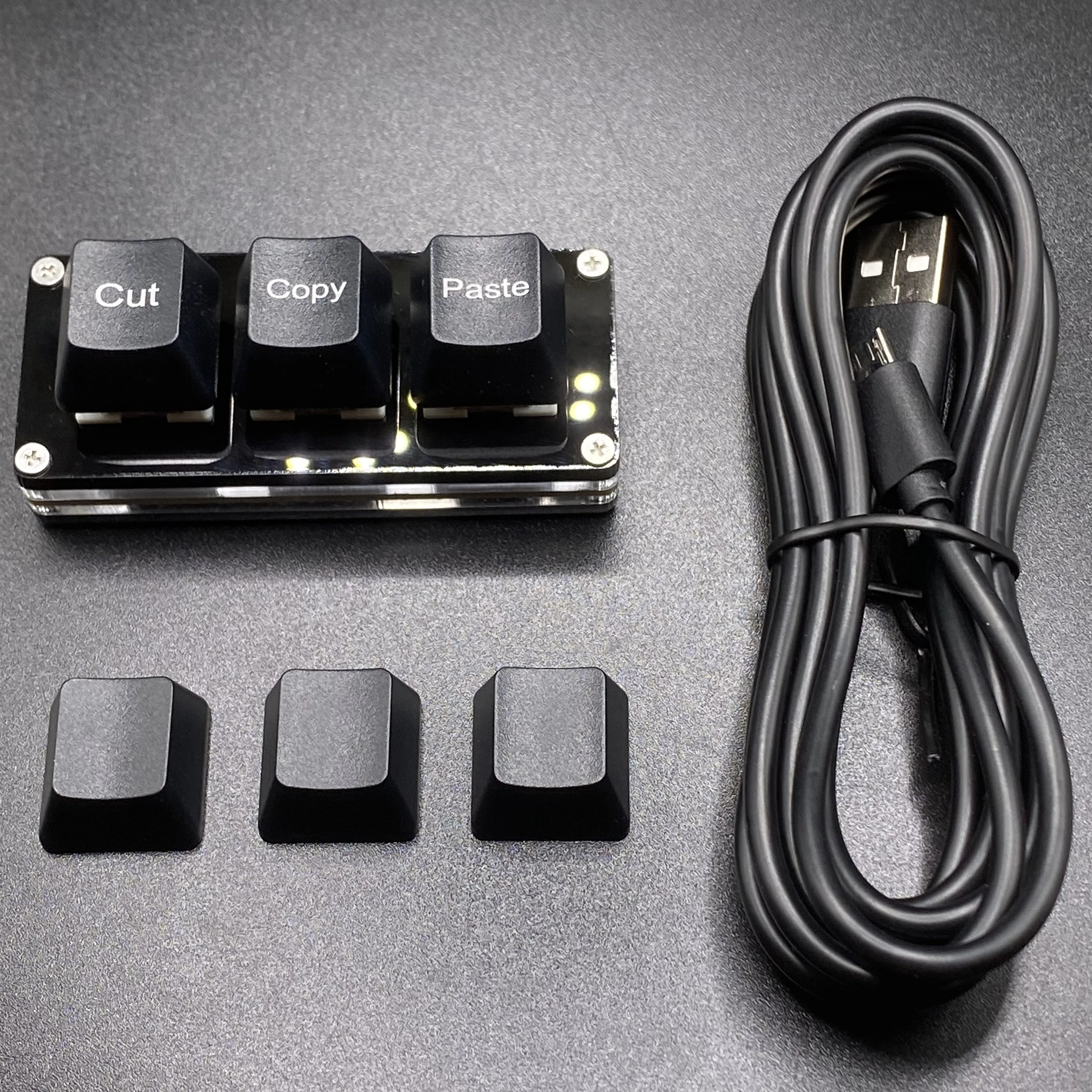 Mini Teclado Mecânico Programável para Jogos ou Trabalho Colar de Cópia de Corte de Teclas Atalho Ctrl x c v Teclado Rgb Macro ou - Imagem 3