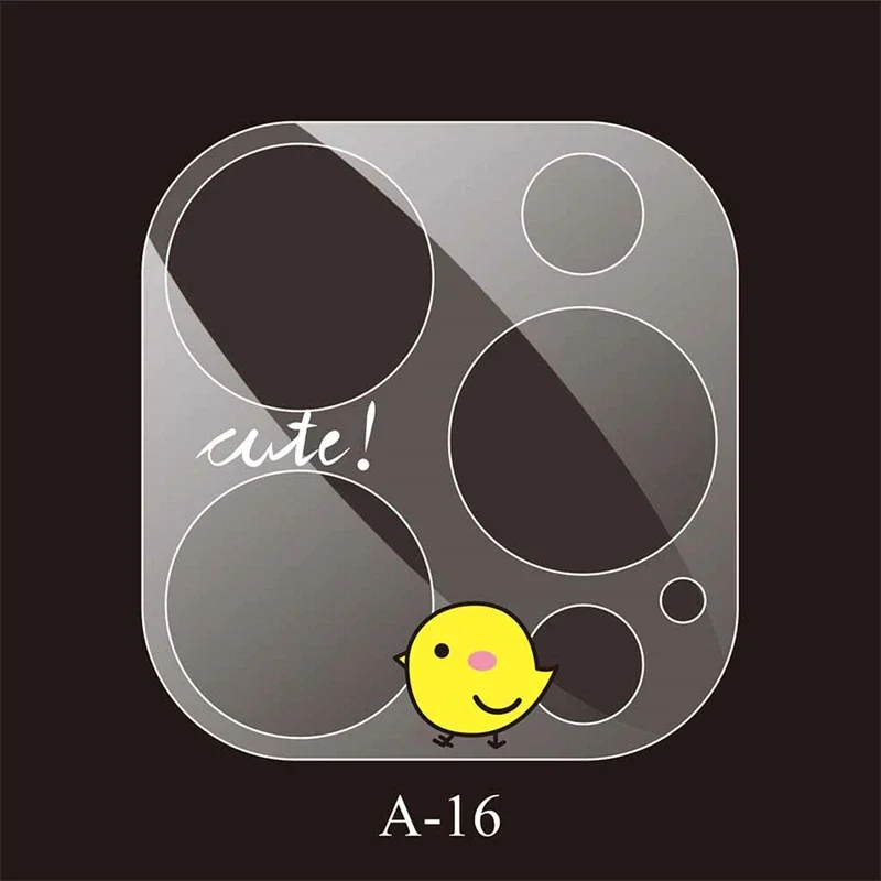 Cartoon Clear Glass Camera Lens Protector Cover