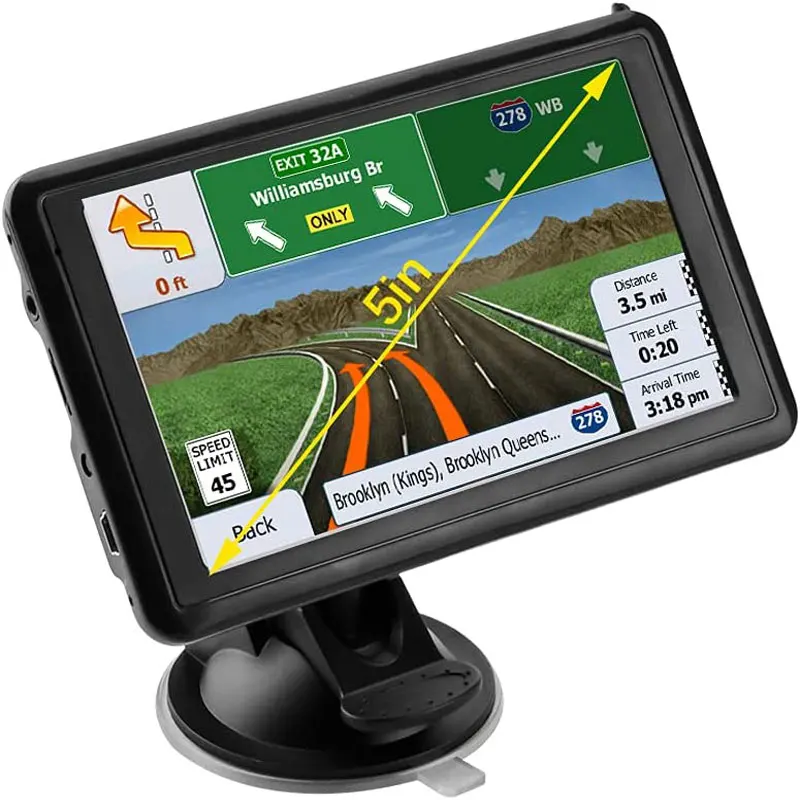 2023 5 Inch High Definition Car GPS Navigator 3D Mode Navigation TFT Touch Screen Satellite