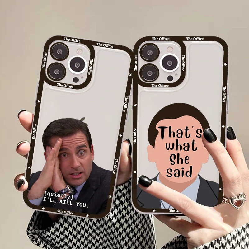 Michael Scott The Office Tv Show Custodia Per Telefono Per Samsung S 20 21 22 23 Plus S 22 23 Ultra S21Fe Custodia Morbida In Silicone Trasparente Di 