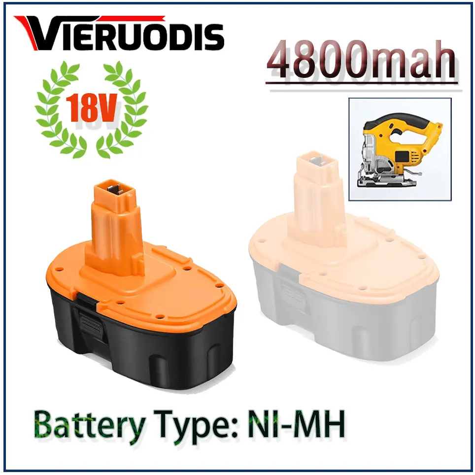 

18V 4800mAh Ni-MH Battery For Dewalt DC9096 DE9039 DE9096 DE9098 DE9503 DC212 DC330 Cordless Drill Replacement Battery