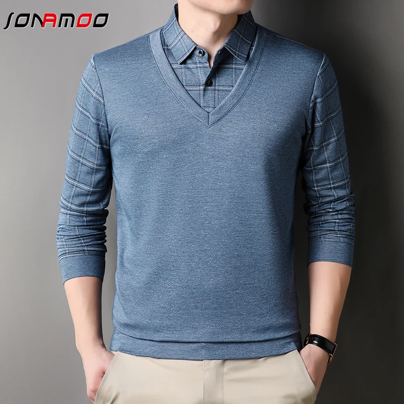 

Spring and Autumn New Polo Shirt Fashion Solid Color Men's Polo Collar Top Pure Cotton Daily Long Sleeve Polo Shirt