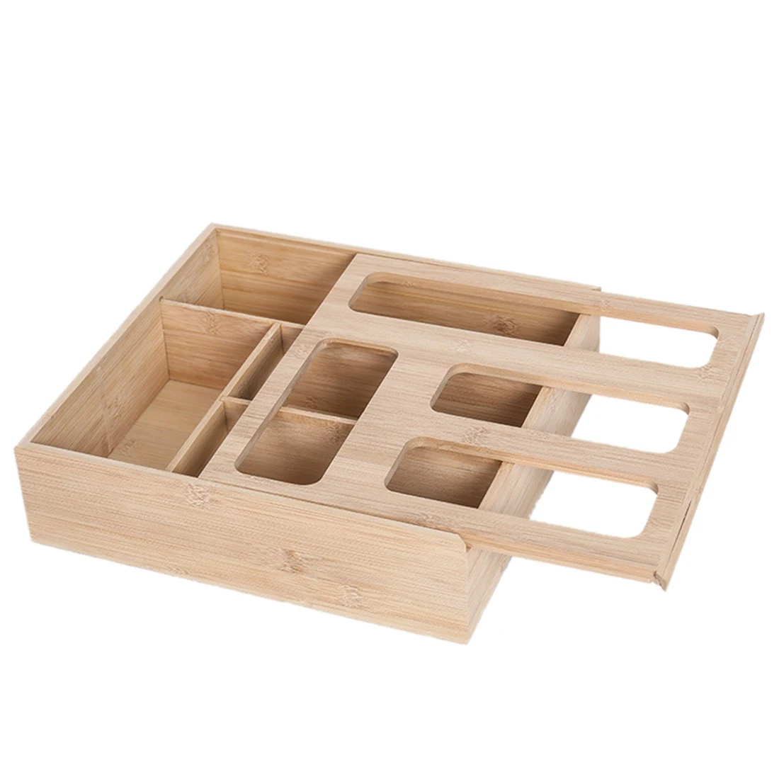 

Quality Storage Organizer For Kitchen Drawer, Wooden Baggie Organizer And Bag Organizer, Hefty For Gallon, Quart, Sandwich