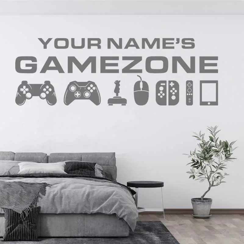 Game Zone Sign Wall Vinyl Decal Gamer Poster Gaming Quote Playroom Sticker  Gamer Mural Gamer Video Game Decor Wall Art LL218 - AliExpress