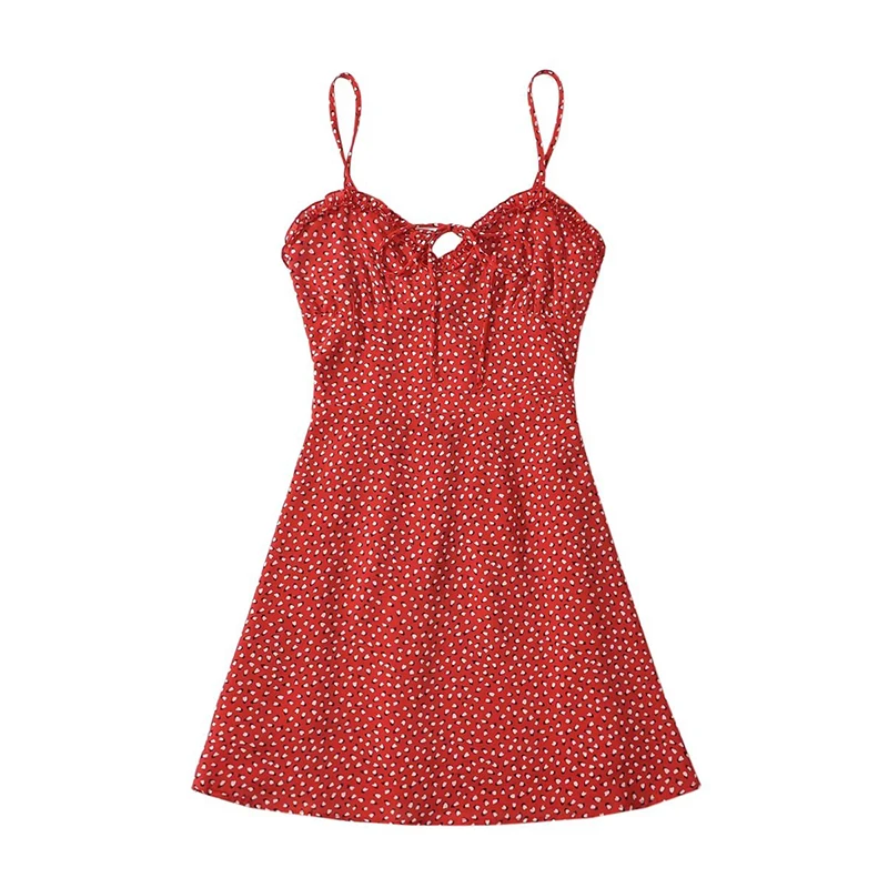 

Новинка, женское сексуальное мини-платье трапециевидной формы без рукавов, летнее красное платье на бретельках