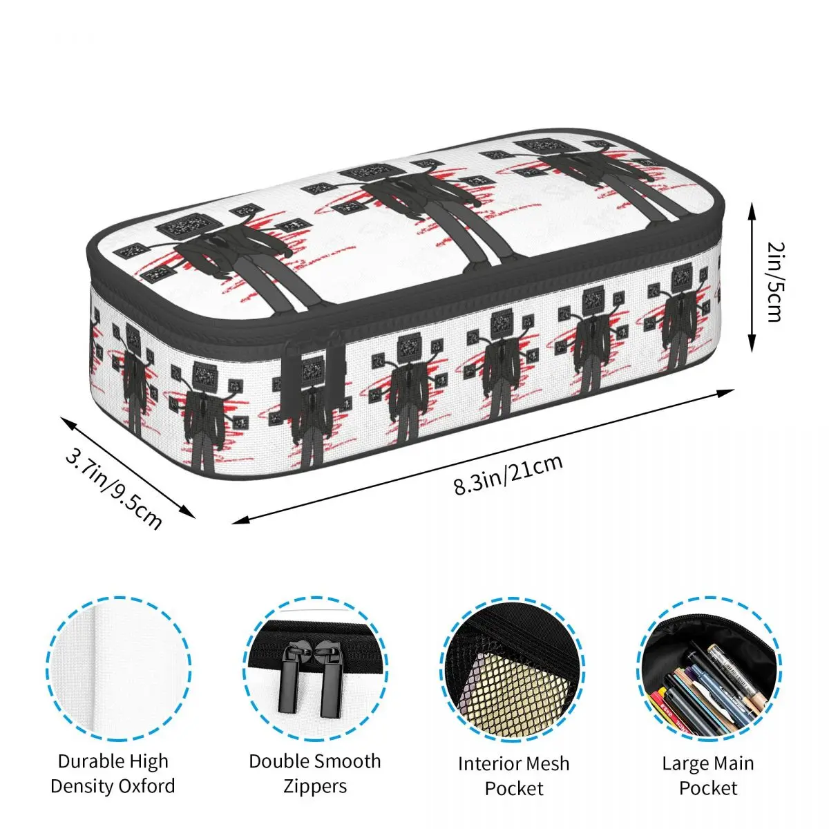 게임 타이탄 스피커맨 스키비디 화장실 카메라 타이탄 어린이용 필통 펜 박스 연필 가방 대용량 필통 펜 홀더