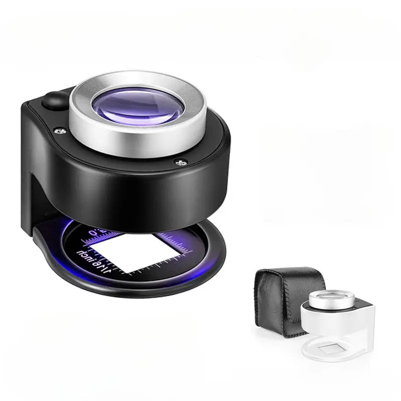 30X Metal Illuminated Jewelry Loop Magnifier Eye Loupe with LED Light -  AliExpress