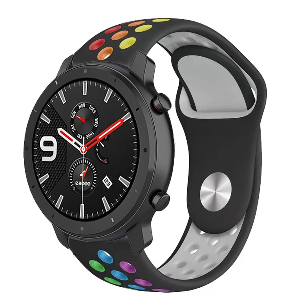 Two-Color Silicone Strap - 20/22mm Dual-Tone Band