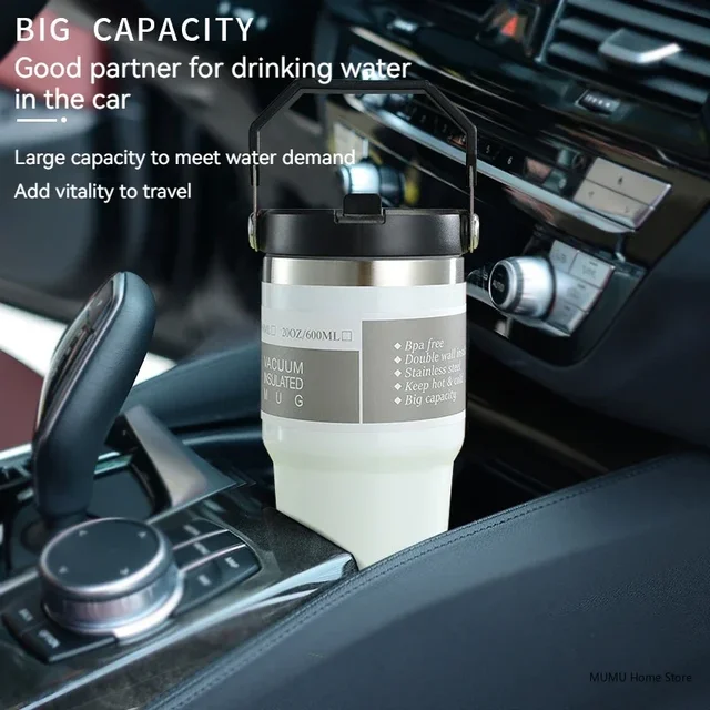 20/30oz Portable Vacuum Flask Car Insulated Cup Keep Cold and Heat Thermal Mug Sport Water Bottle Stainless Steel Thermos Bottle 5