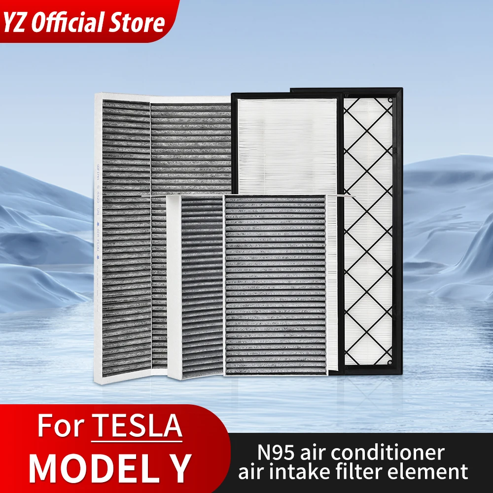 

YZ For Tesla Model 3 Model Y HEPA Activated Carbon Air Filter with Activated Tesla Carbon Cabin Air Filter Replacement