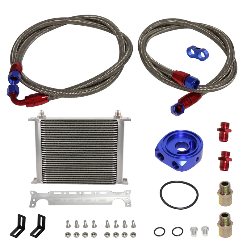 

Performance Aluminum 30 Row 8AN Oil Cooler Kit & Mount Bracket Fits for Toyota Honda Mitsubishi Mazda Subaru Nissan