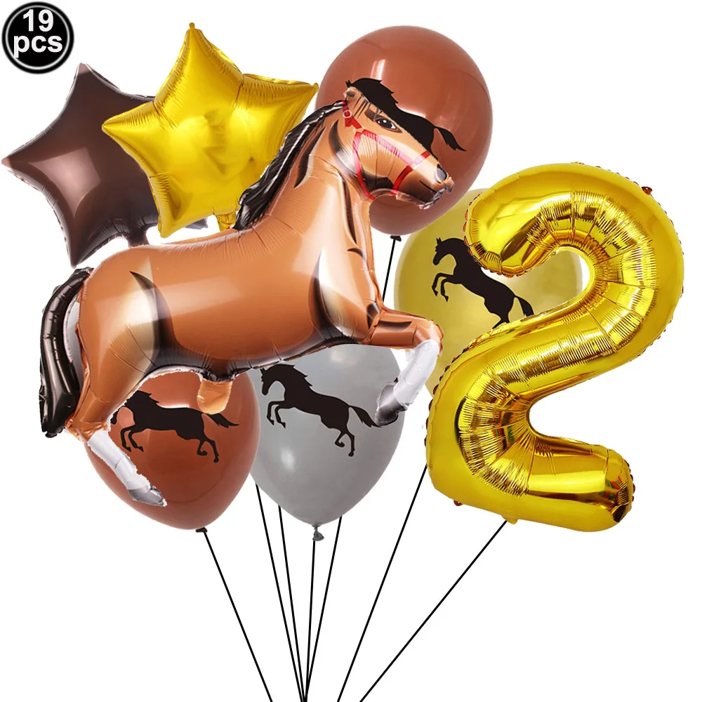 Horse Balloon kits Horse Shaped Balloon Aluminum Foil Horse Balloon Horse Themed Decor for Birthday Baby Shower Cowboy Party