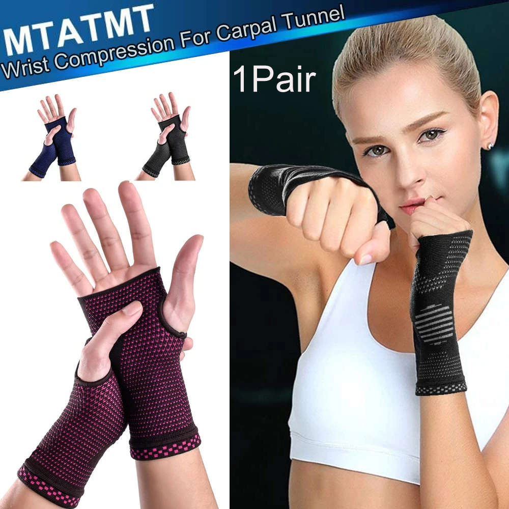 Copper Compression Hand And Wrist Sleeves Brace Support For Men & Women -  Pain Relief, Injury Recovery, Suitable For Sports Protection (1pcs, Black)