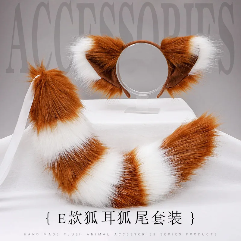 

Animal Fox Ear Tail For Women Girl Halloween Christmas Party Animals Fox Ears Tail Cospaly Headwear Hair band Anime Accessories