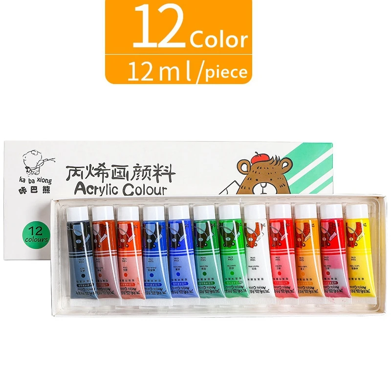 Art Acrylic Paint Set, 12/18/24/36 Colors Professional Pigments For  Artist&Beginner On Metal Plastic Ceramic Leather Wood Glass - AliExpress