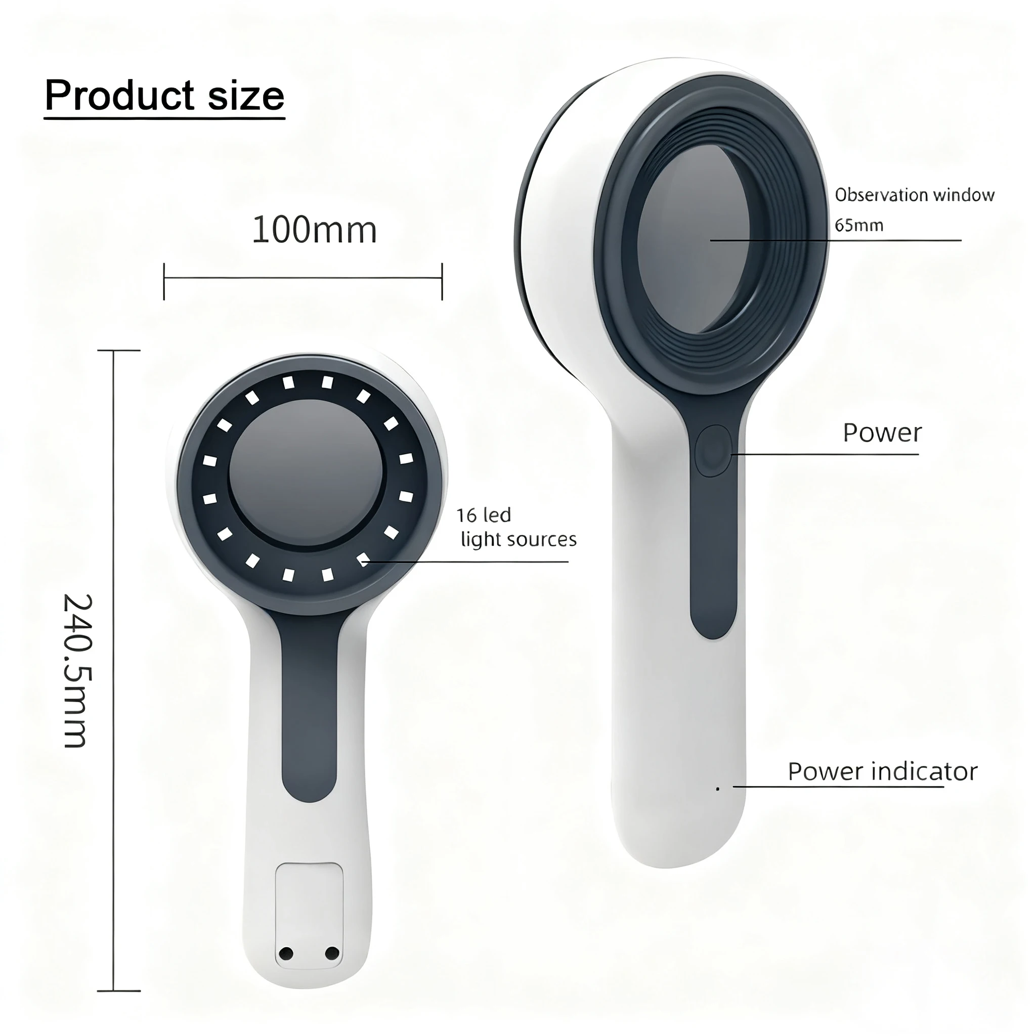 NEW Woods Lamp Skin Analyzer For Skin UV Magnifying For Beauty Facial Testing Wood Lamp Light Skin Analysis Detection Skin Care